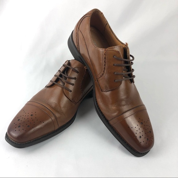 Stacy Adam’s Brogue Wig Tip Cap Toe Men’s 8.5 Leather Shoe 25245 - Picture 2 of 8